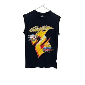 Vintage Miller Beer T-shirt NASCAR Muscle Shirt Rusty Wallace 2s On The Move M
